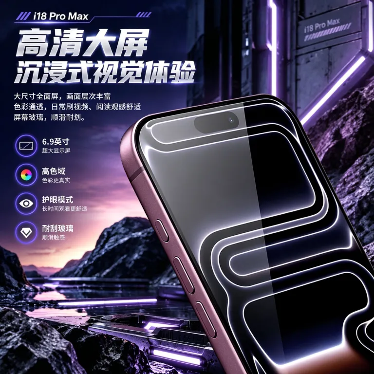 گوشی هوشمند اصل i18ProMax با صفحه‌نمایش 9 اینچی 6، پشتیبانی از تمام شبکه‌ها 5G، گوشی اندرویدی نو با سفارشی‌سازی کارخانه