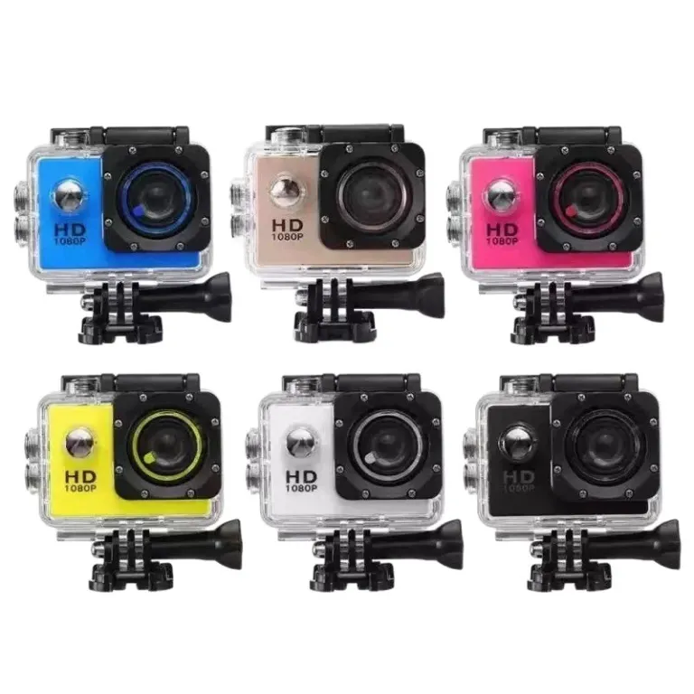 دوربین ورزشی ضدآب و لرزشگیر D600 موجود در انبار برای فروش عمده، مناسب غواصی، دوچرخه‌سواری و فیلم‌برداری زیر آب، فروش مستقیم کارخانه