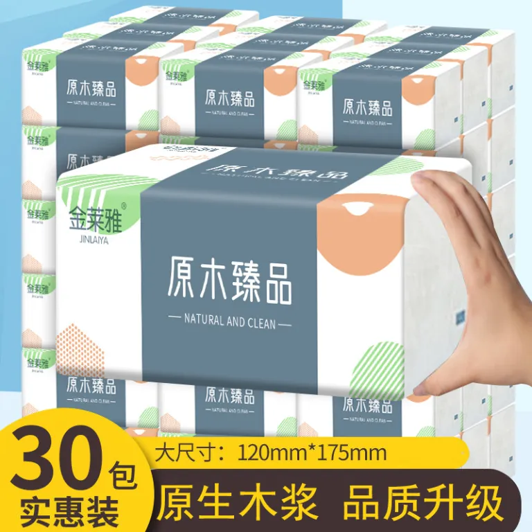 420 بسته 60 کارتن بزرگ دستمال کاغذی اصل چوب جین‌لایا، عمده، 5 لایه، دستمال توالت، دستمال سفره، دراپ‌شیپینگ
