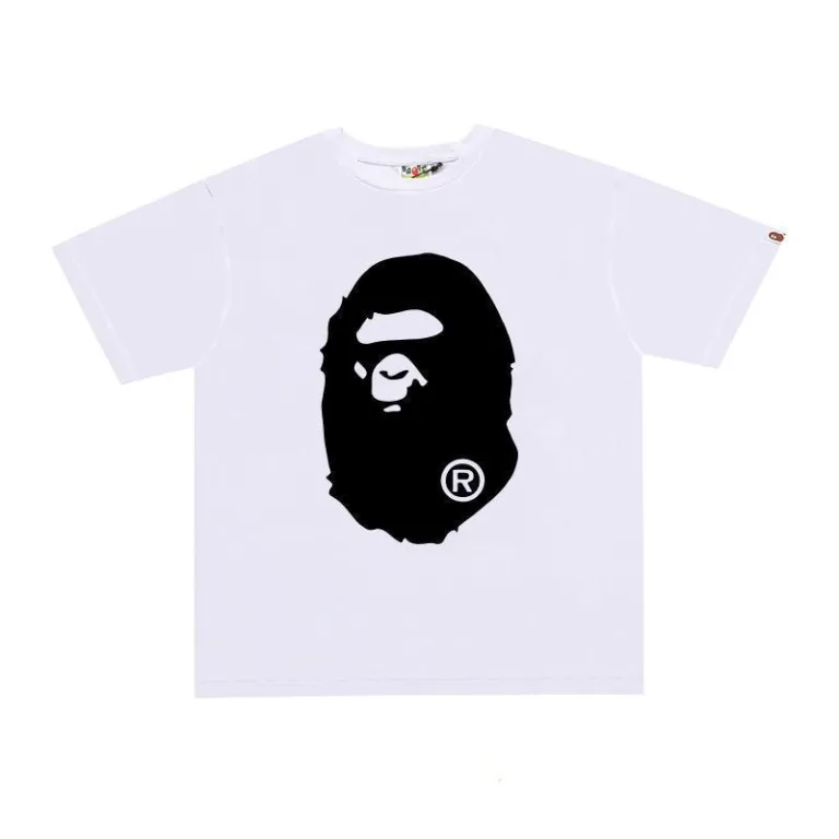 تی‌شرت BAPE تابستانی طرح سر میمون استتاری مردانه و زنانه استایل ژاپنی موجودی عمده
