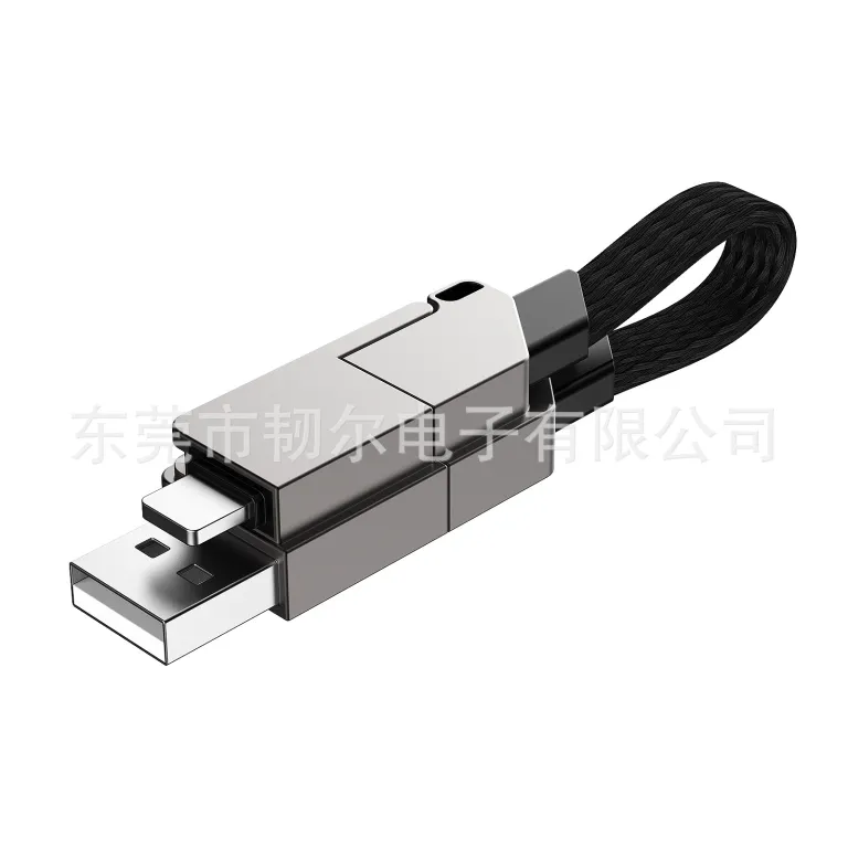 کابل دیتا چهارکاره آلیاژ روی 65W قابل حمل مناسب شارژ سریع آیفون