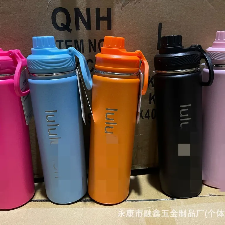 بطری آب ورزشی BacktoLife مشابه lululemon 710ml قمقمه سفری و یوگا