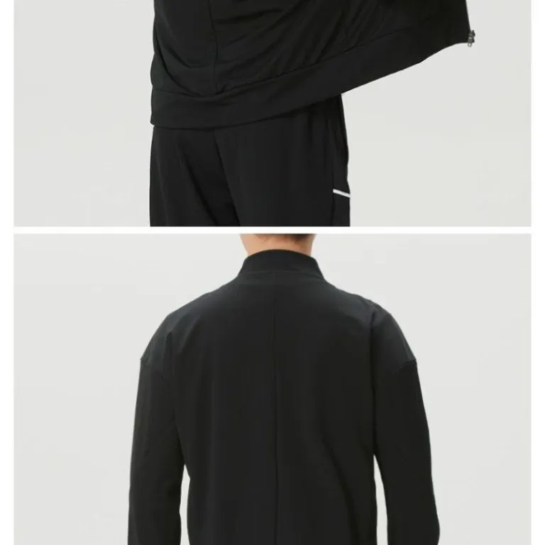 Nike ست ورزشی مردانه بهاره و پاییزه یقه‌ایستاده، کاپشن و شلوار بلند راحت و شیک