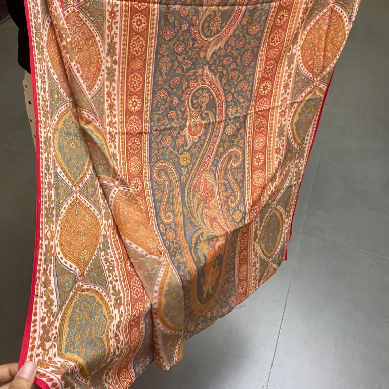 شال و روسری چاپی سری آبرنگ پرفروش از جنس مودال و ویسکوز، روسری قومی، روسری ابریشمی 180*70cm