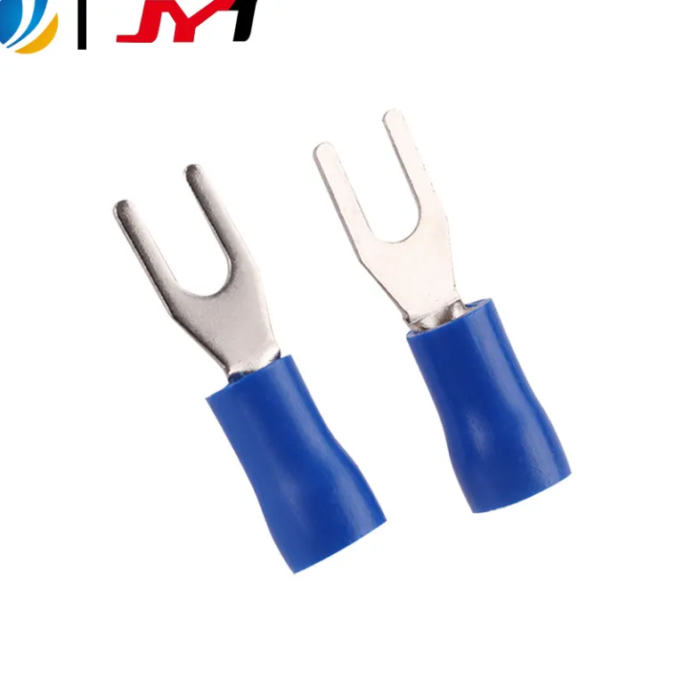 ترمینال پرسی سرد 4.3y مسی قلع‌اندود SV1.25-3 قرمز آبی مشکی 4.2 نوع چنگالی