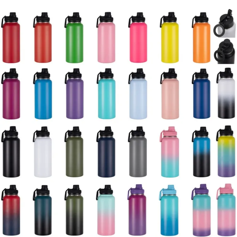 قمقمه ورزشی استیل 304 مخصوص فضای باز و کوهنوردی، 32oz با ظرفیت بالا، وکیوم و مناسب خودرو