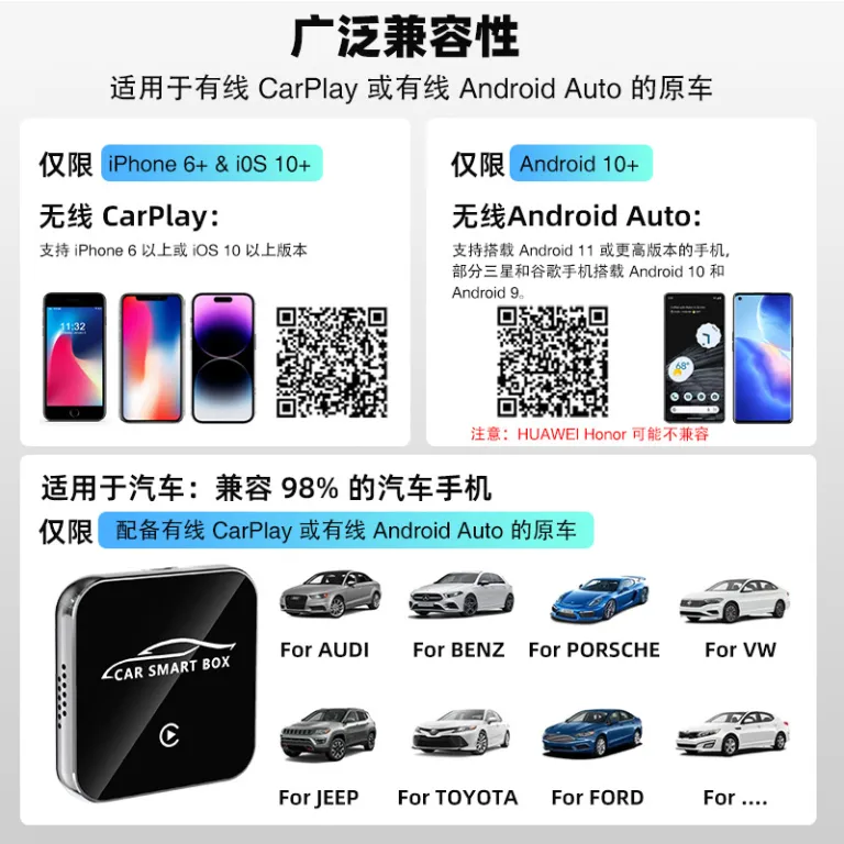 جعبه سه‌کاره اندروید کراس‌بوردر 13.0carplay تمام‌نتوره کوالکام اندروید اتو هوشمند خودرو