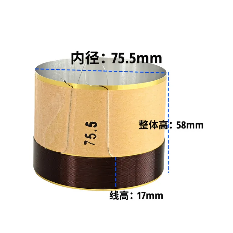 49.5 75.5 99.5mm سیم‌پیچ مسی خالص ووفر 10 12 اینچ 15 اینچ 100 هسته قطعات تعمیر بلندگو