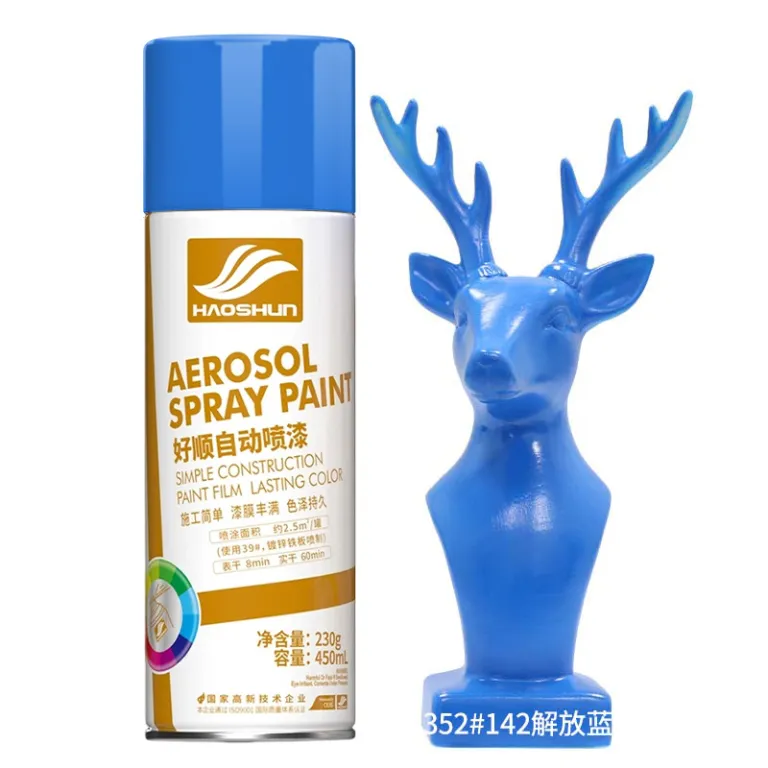 اسپری رنگ 450ml هاوشون ضدزنگ فلز در رنگ‌های مشکی سفید قرمز برای مصارف خانگی و تغییر رنگ خودرو