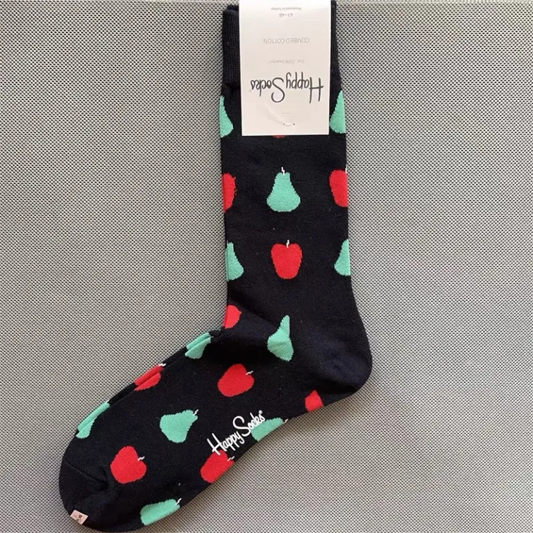 جوراب رنگی HappySocks مردانه طرح کارتونی فانتزی اینستاگرامی ساق‌متوسط بیرونی خیابانی