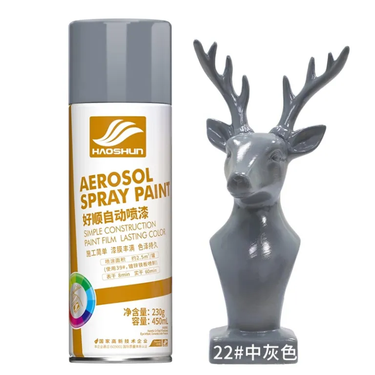 اسپری رنگ 450ml هاوشون ضدزنگ فلز در رنگ‌های مشکی سفید قرمز برای مصارف خانگی و تغییر رنگ خودرو