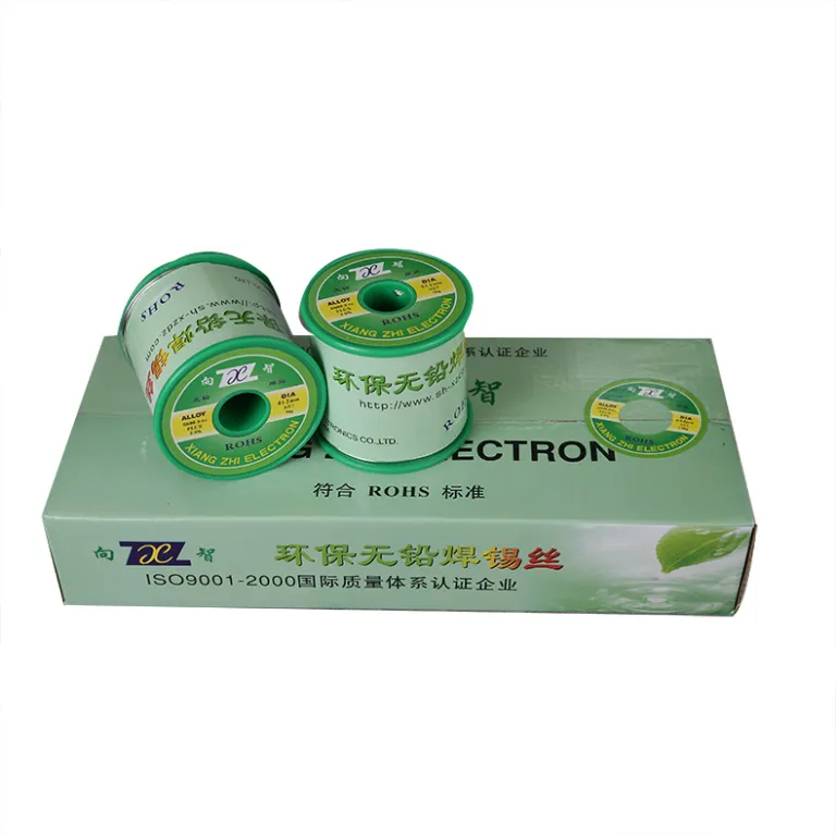 0.8mm سیم لحیم بدون سرب با کیفیت، سیم لحیم‌کاری سازگار با محیط زیست، تولیدکننده SN99.30.7CU سیم قلع خالص با مغزی رزین