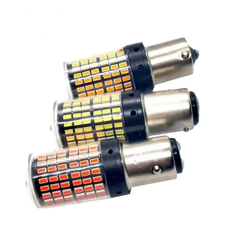 144smd چراغ راهنمای LED خودرو با روشنایی بالا 1156 مقاوم در برابر چشمک‌زدن 3014 1157 چراغ ترمز T20