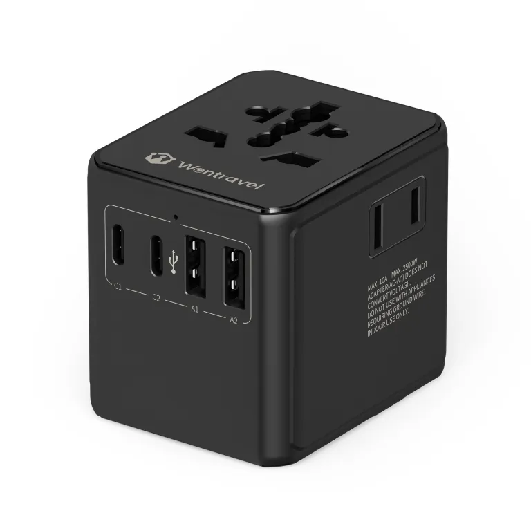 مبدل چندکاره برق کارخانه 25W شارژ سریع 3AC پریز استاندارد اروپا مبدل چندمنظوره تبدیل برق جهانی