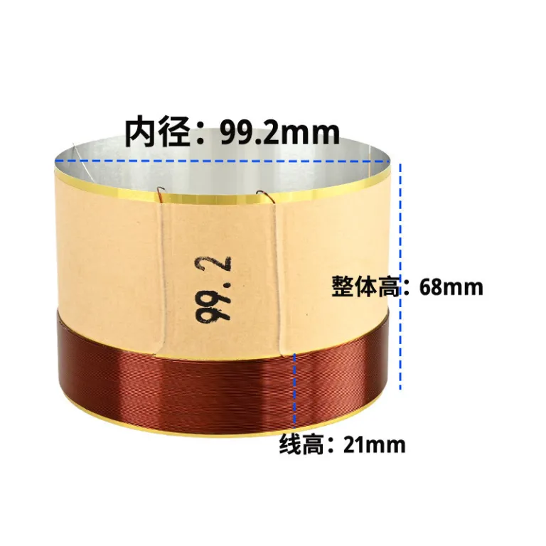 49.5 75.5 99.5mm سیم‌پیچ مسی خالص ووفر 10 12 اینچ 15 اینچ 100 هسته قطعات تعمیر بلندگو
