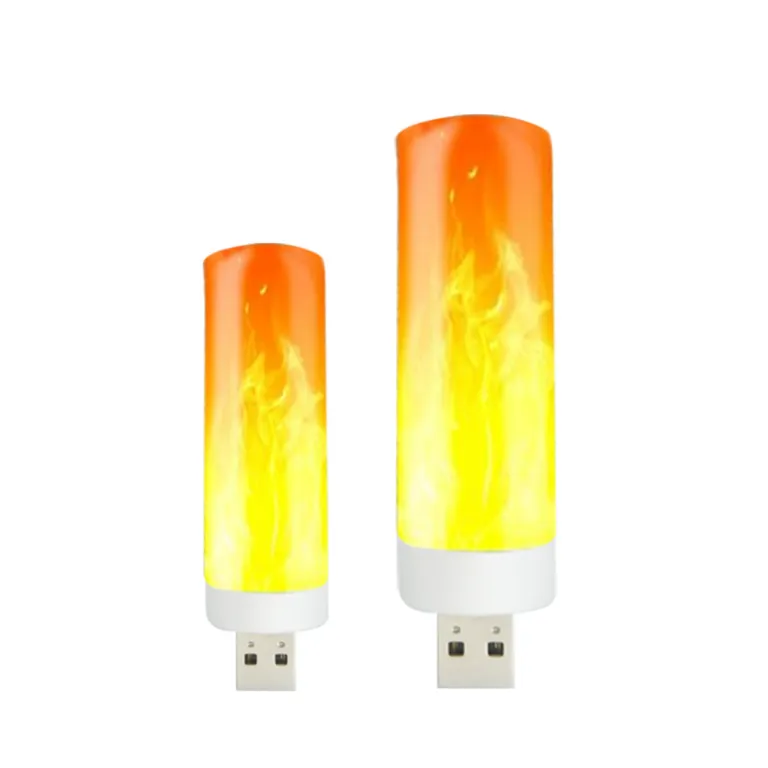 چراغ خواب USB طرح شعله جدید، چراغ USB، چراغ خواب کوچک USB، چراغ کنار تخت، چراغ خواب LED، چراغ شمعی USB