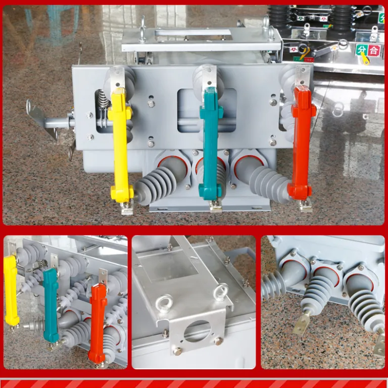 10KV کلید قطع‌کننده خلأ فضای باز ZW20-12-630A/20KA مکانیزم عملیات دستی کلید FTU نصب روی پایه