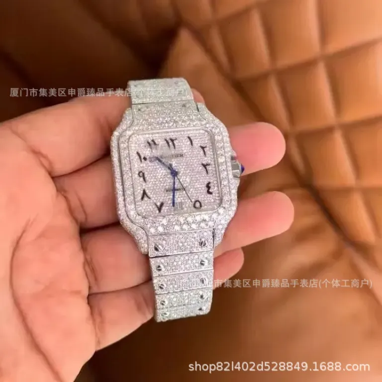2025 ساعت مردانه باکیفیت تمام الماس AP، پرفروش در Dunhuang و AliExpress، شیک و مد روز، موتور کوارتز، عرضه مستقیم از کارخانه
