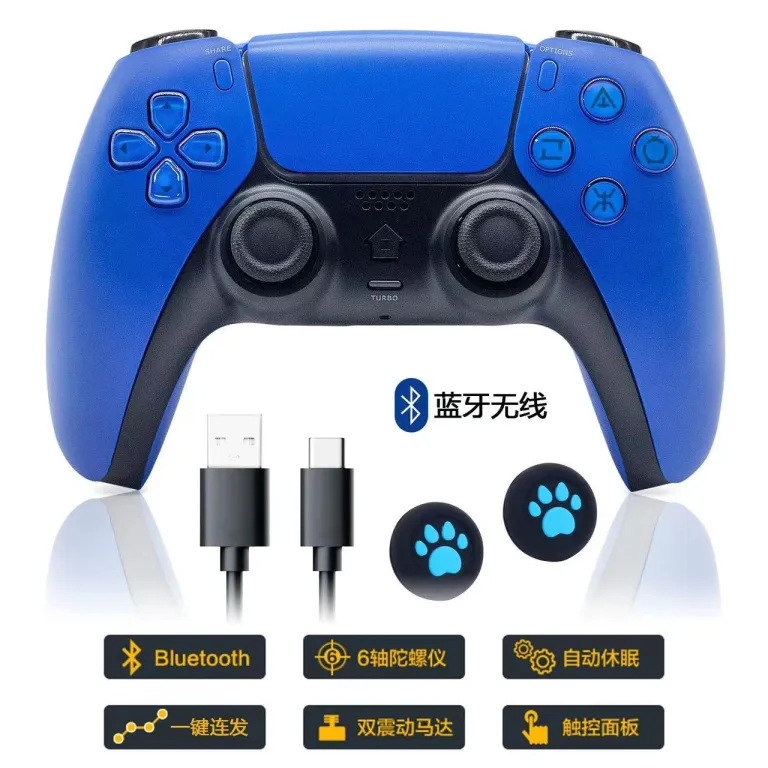 PS4 دسته بازی بی‌سیم بلوتوث PS4 کنترلر با لرزش دوگانه و حسگر حرکت 6 محور با قابلیت شلیک پیاپی 5 طراحی نسل جدید مخصوص صادرات