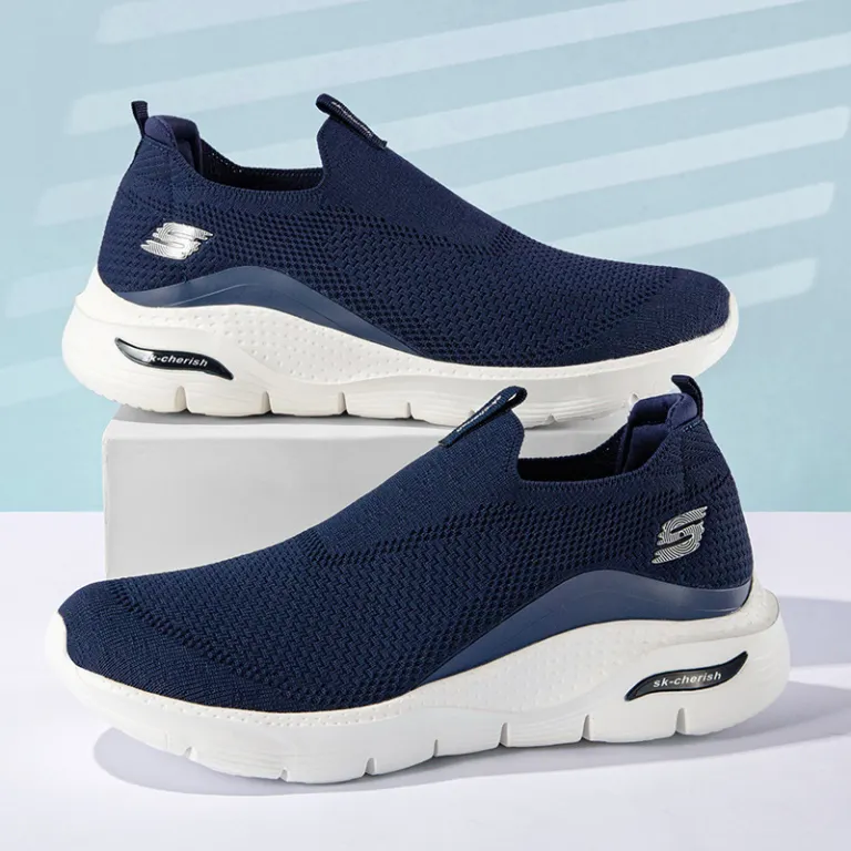 کفش ورزشی مردانه راحتی بدون بند سبک سایز بزرگ رویه توری بافت مناسب زوج‌ها پوتیان