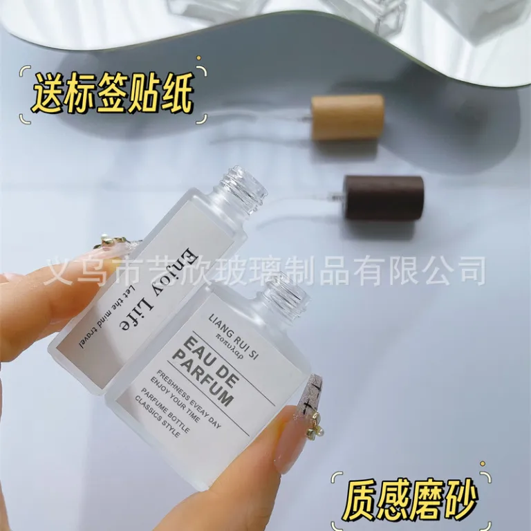 شیشه تقسیم عطر با درب چوبی خالی شیشهای 10ml لوکس مسافرتی قابل حمل 5ml شیشه اسپری نمونه شیشه عطر