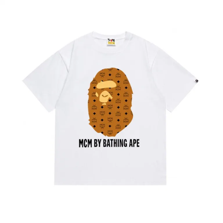 تی‌شرت BAPE تابستانی طرح سر میمون استتاری مردانه و زنانه استایل ژاپنی موجودی عمده