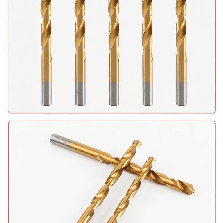 مته مارپیچ فولاد تندبر با روکش تیتانیوم، ساق راست، مجموعه 1-13mm در جعبه فلزی 4241