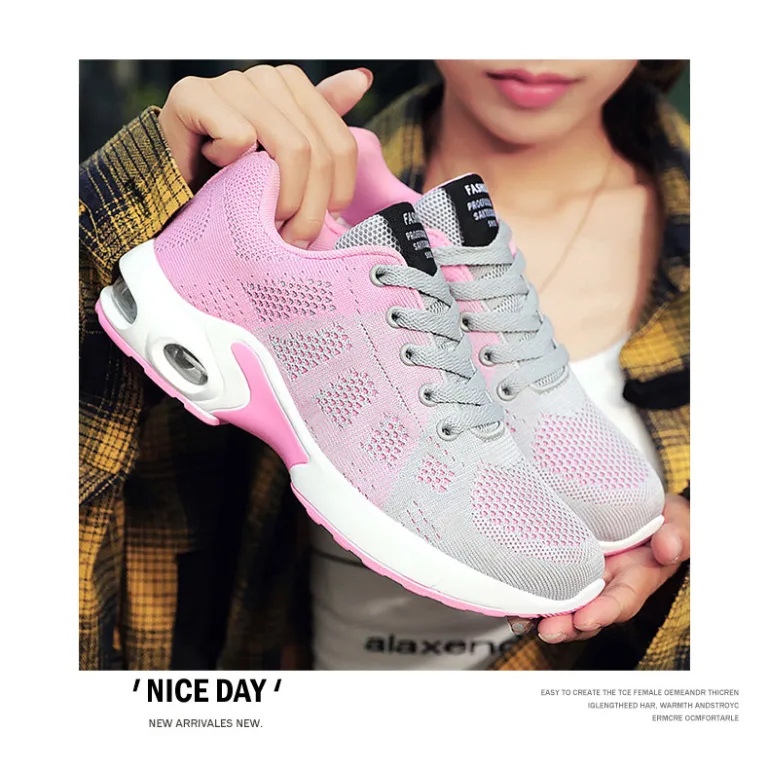 کفش ورزشی زنانه بهاره کراسبوردر سایز بزرگ زیره نرم کفش دویدن کفش هوا shoes کفش توری راحتی