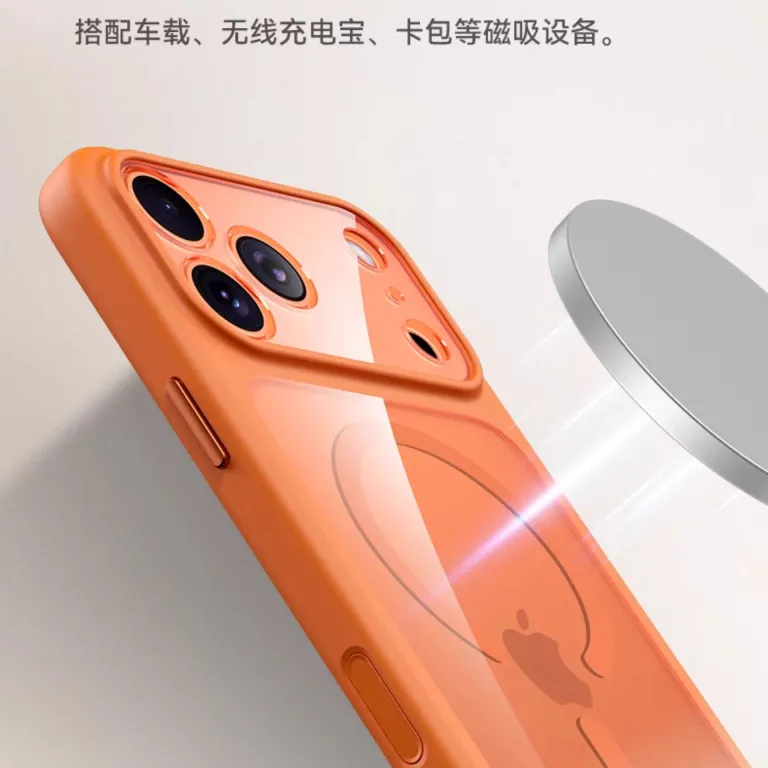 قاب گوشی اپل iPhone18ProMax شفاف مگنتی با محافظت کامل لنز 17 ضد ضربه مخصوص صادرات