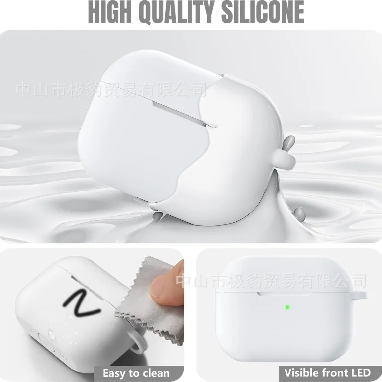 قاب سیلیکونی ضد ضربه ایرپاد مناسب Pro3/5/4 اپل بلوتوث قاب محافظ ضخیم