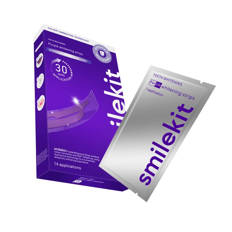 جدید کراسبوردر V34 نوار سفیدکننده دندان بنفش WhiteningStrips سفیدکننده دندان روشنکننده و ضد زردی
