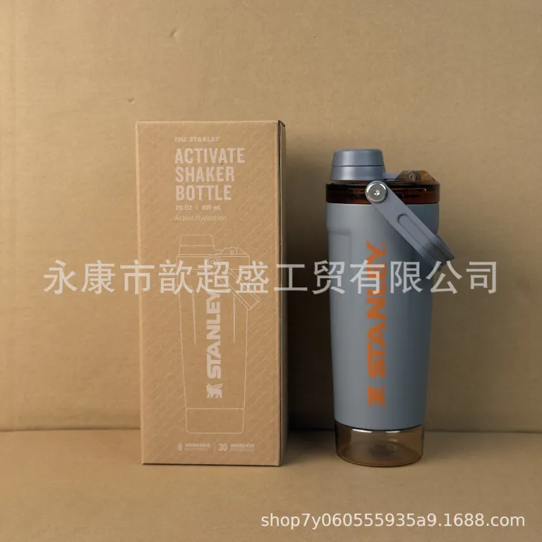 شیکر Stanley 304 فلاسک استیل ضدزنگ، ظرفیت بالا مناسب باشگاه، بطری ورزشی دسته‌دار آمریکایی