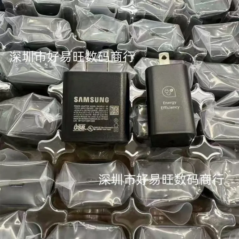 T2510 سازگار با سامسونگ 25W شارژر استاندارد اروپا S24U/Note20/S25 شارژ فوق سریع 2.0 شارژر اصلی