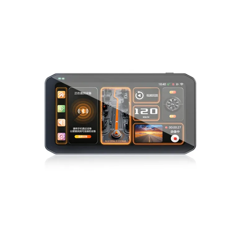 دوربین ثبت وقایع موتورسیکلت 6.25 اینچی با دو لنز جلو و عقب، carplay هوشمند، 2K دید در شب با وضوح بالا، BSD