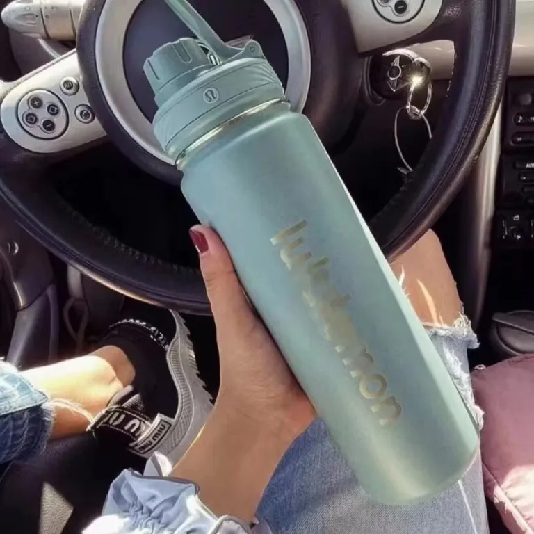 بطری آب ورزشی BacktoLife مشابه lululemon 710ml قمقمه سفری و یوگا
