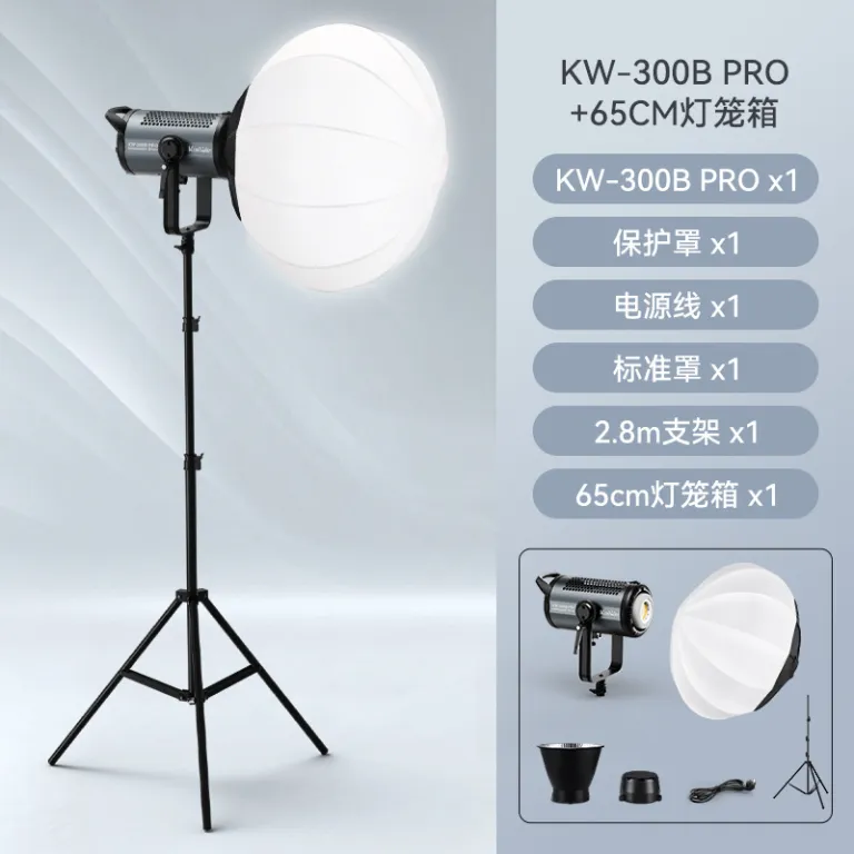 300W چراغ مکمل نور زنده، چراغ عکاسی، دمای رنگ دوگانه، سافت باکس عکاسی COB، تجهیزات نورپردازی کامل، عمده فروشی