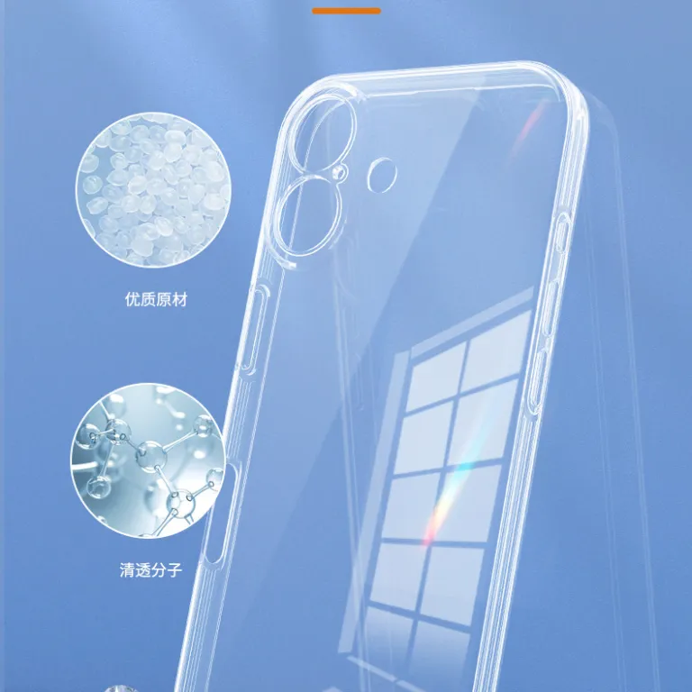 کیف گوشی مناسب آیفون اپل 17 16 pro/16plus/16promax شفاف 16e سیلیکونی نرم 15