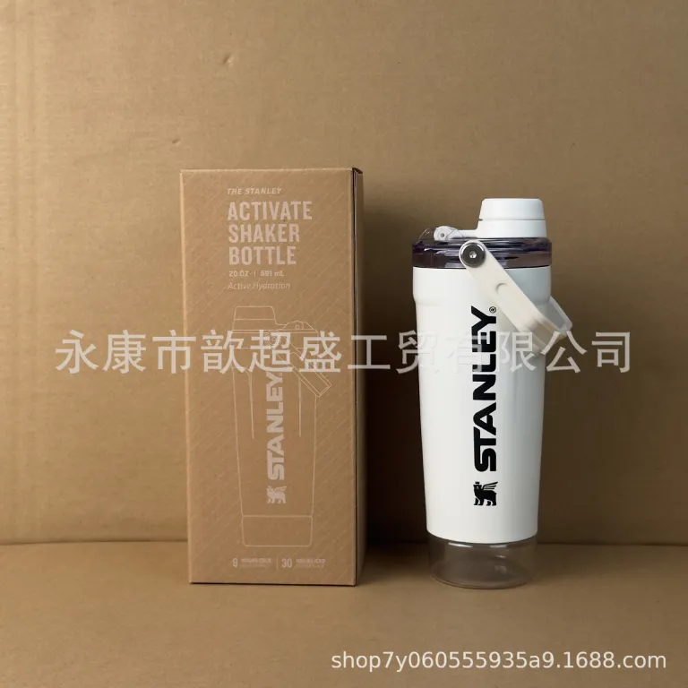 شیکر Stanley 304 فلاسک استیل ضدزنگ، ظرفیت بالا مناسب باشگاه، بطری ورزشی دسته‌دار آمریکایی