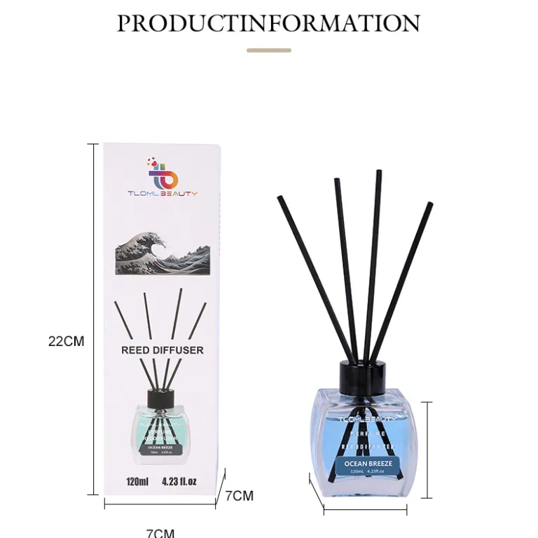 120ML دیفیوزر چوبی با اسانس طبیعی، خوشبوکننده هوا مناسب اتاق خواب، دفتر کار و منزل
