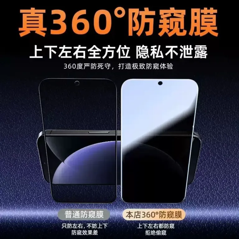 گلس محافظ صفحه نمایش مناسب اپل 18promax 28 درجه ضد جاسوسی iPhone18 گلس شیشه‌ای ضد گرد و غبار