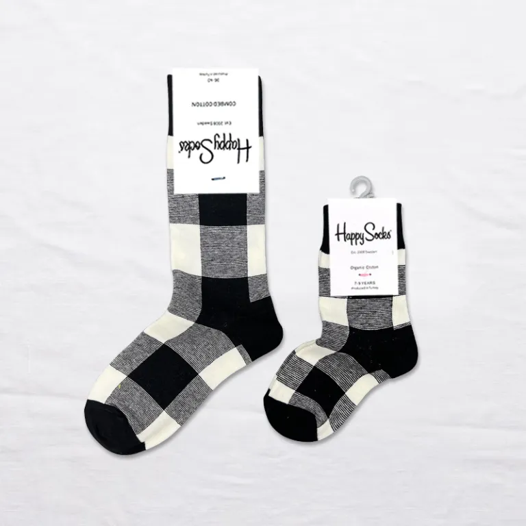 جوراب بچگانه HappySocks طرح کارتونی ساق متوسط مدل هایپی مناسب دختر و پسر برای استفاده بیرون از منزل طرح بامزه عمده و خانوادگی