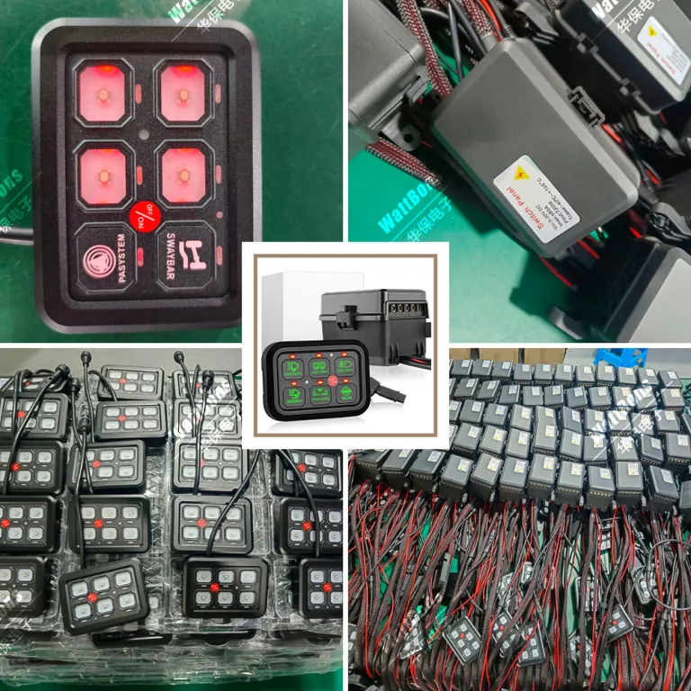 جعبه کنترل چراغهای LED اصلاحشده جیپ رانگلر، پنل کلید 6 کاناله با فیوز و رله