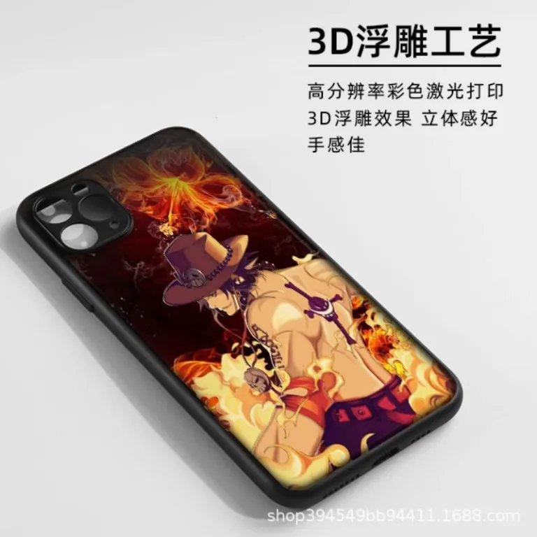 3D قاب موبایل طرح متغیر با افکت لنتیکولار و گرادیان، انیمه وان پیس لوفی و نامی، ناروتو ساسوکه، چند طرح در یک قاب خلاقانه