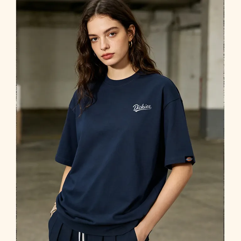 تی‌شرت مردانه نخی سنگین Dickies، تنفس‌پذیر و راحت، مدل کلاسیک وینتیج، آستین کوتاه، استایل روزمره آمریکایی