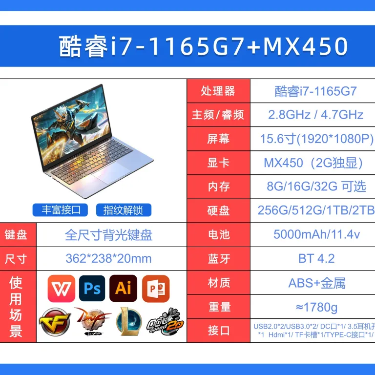 لپ‌تاپ 16 اینچی Core i7/i9 برای طراحی و رندرینگ با عملکرد بالا، RTX4060 گرافیک مجزا، لپ‌تاپ 8G عمده