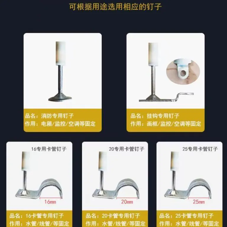 تفنگ میخکوب مینی صادراتی با صداگیر، مخصوص سقف و تثبیت کانال کابل روی دیوار