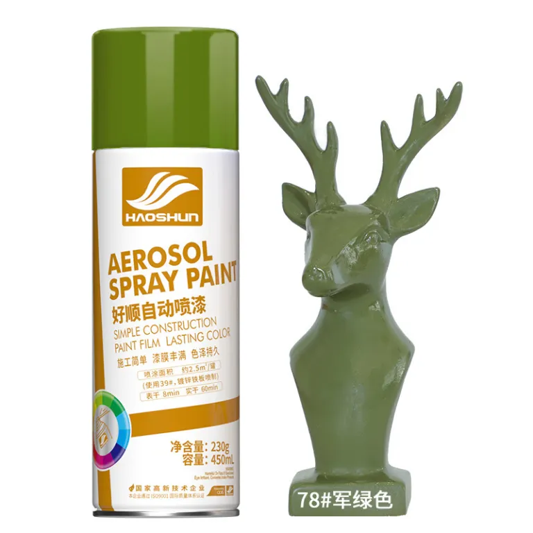 اسپری رنگ 450ml هاوشون ضدزنگ فلز در رنگ‌های مشکی سفید قرمز برای مصارف خانگی و تغییر رنگ خودرو