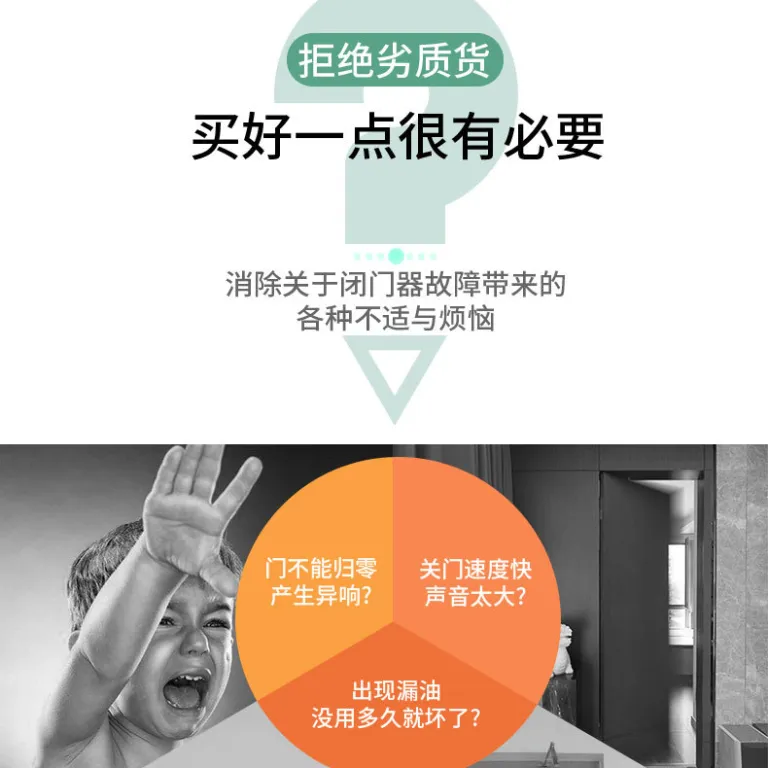 درب‌بند HUANGKONG بی‌صدا با بافر هیدرولیک، اتوماتیک خانگی، ضدحریق و ضدسرقت