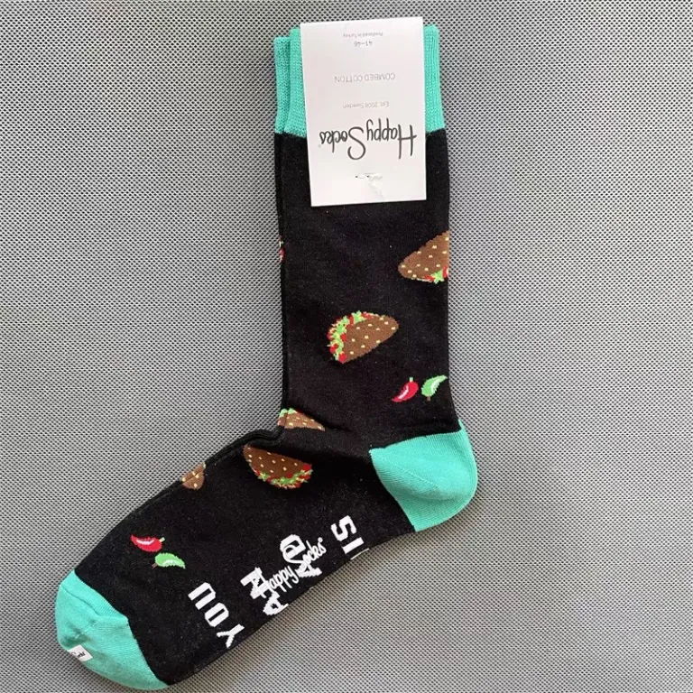 جوراب رنگی HappySocks مردانه طرح کارتونی فانتزی اینستاگرامی ساق‌متوسط بیرونی خیابانی