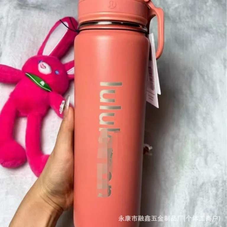 بطری آب ورزشی BacktoLife مشابه lululemon 710ml قمقمه سفری و یوگا